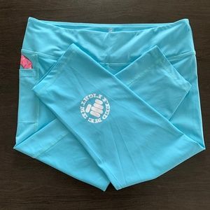 Feed Me Fight Me Blue Donut Pocket Legging